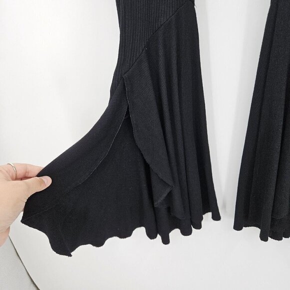 Free People Movement Ribbed Flare Legging Pants Black Women’s Size XS Athleisure - Picture 6 of 13